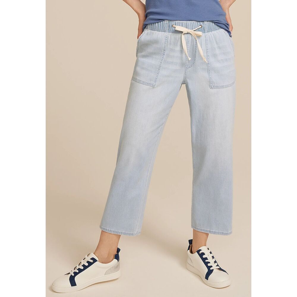 M Jeans by Maurice's High Rise Soft Straight Crop Jeans Women's Size 4